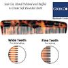 Giorgio Beard Combs Set - Handmade Beard Comb Kit for Everyday Beard and Mustache Grooming - Includes Fine and Wide Tooth Pocket Dresser Comb + Fine Tooth Straightening Comb + Fine Teeth Mustache Comb