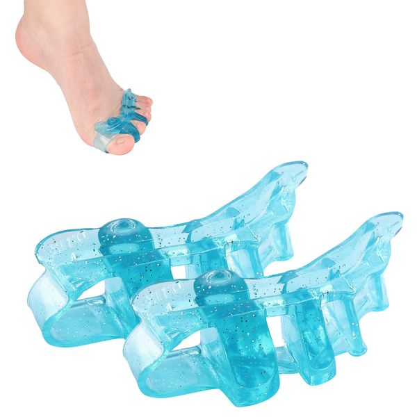 DR. JK- ToePal Gel Toe Separator, Wide, 1 Pair, Toe Spacers, Toe Straightener, Hammer Toe Straightener, Toe Spreader, Toe Stretcher, Toe Corrector for Women and Men, Bunion Corrector