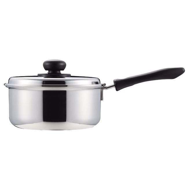 Pearl Metal HB-1130 One-Handled Pot, 7.1 inches (18 cm), Pot Lid Included, IH Compatible, Comfort, Made in Japan