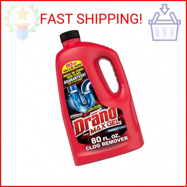 Drano Max Gel Drain Clog Remover and Cleaner for Shower or Sink Drains