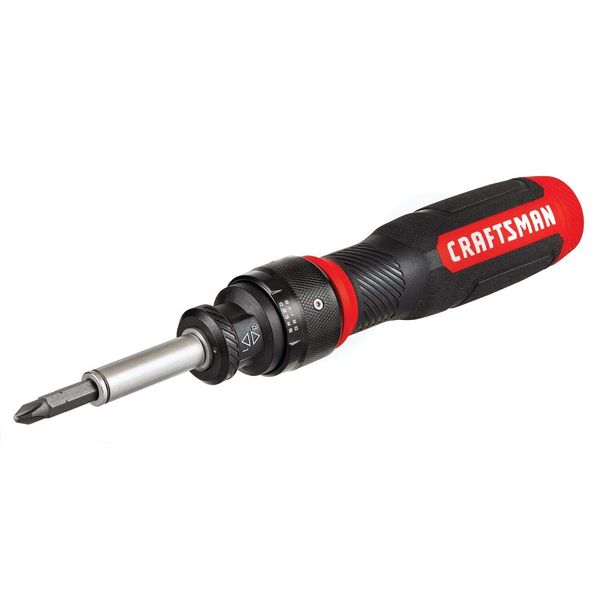 CRAFTSMAN Ratcheting Screwdriver, SpeedDrive, 2” Double Ended Bits Included, Handle Holds Up To 6 Bits (CMHT68129)