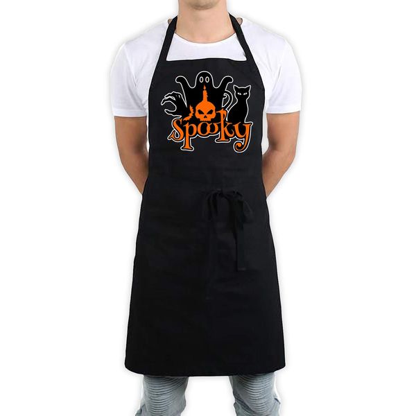 Daytripper Spooky Halloween Funny Kitchen BBQ Apron Black