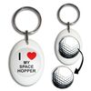 BadgeBeast.co.uk I Love My Space Hopper - White Golf Ball Marker Key Ring