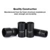 CASOMAN 5 Pieces 1/2"Dr. Twist Socket Set, Lug Nut Remover Tool, Metric Bolt and Lug Nut Extractor Socket Tools