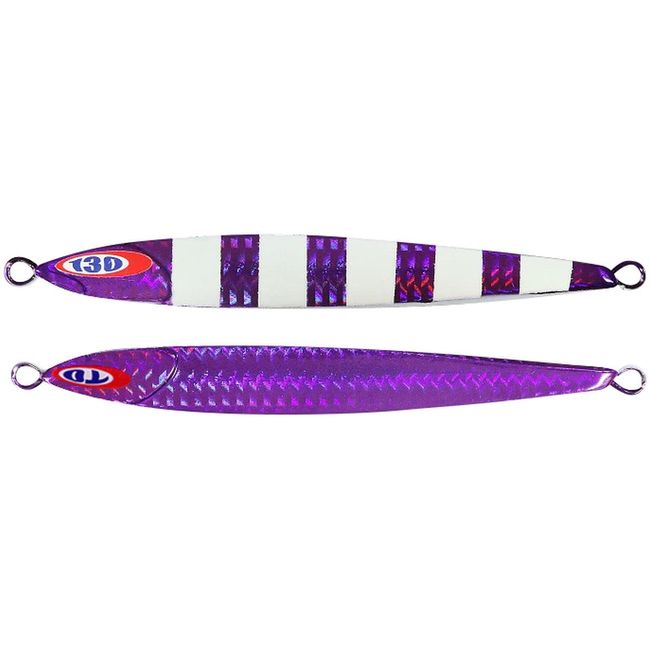 JACKALL Metal Jig, Anchovy Metal Type ZERO, 6.3 oz (160 g), Purple/Glow Stripe Lure