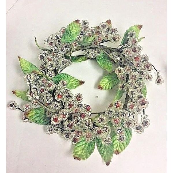 NEW 5" Red and White Berry  WREATH-Centerp