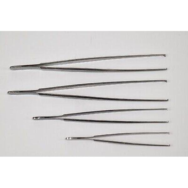 Surgical Medical Tissue Forceps OR Grade Stainless Instruments 4 PC Various Size