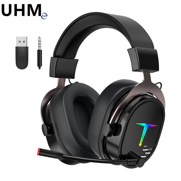 UHM PS5 Gaming Headsets Over-Ear Headset 3in1 Wired & Wireless for Xbox Series