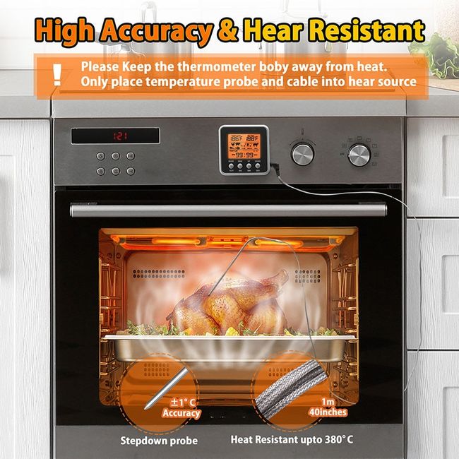 Digital Chef Thermometer Pastry Cooking Grill Thermometer for Oven