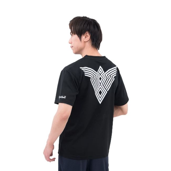 [Rising Gear] Gifu Prefecture/Wearable Hot Spring Sports Health Wear/Shoulder Blade Support Type/Short Sleeve Shirt TYPE-I [100% Domestic Natural Nakatsugawa Radium] (L, Black)
