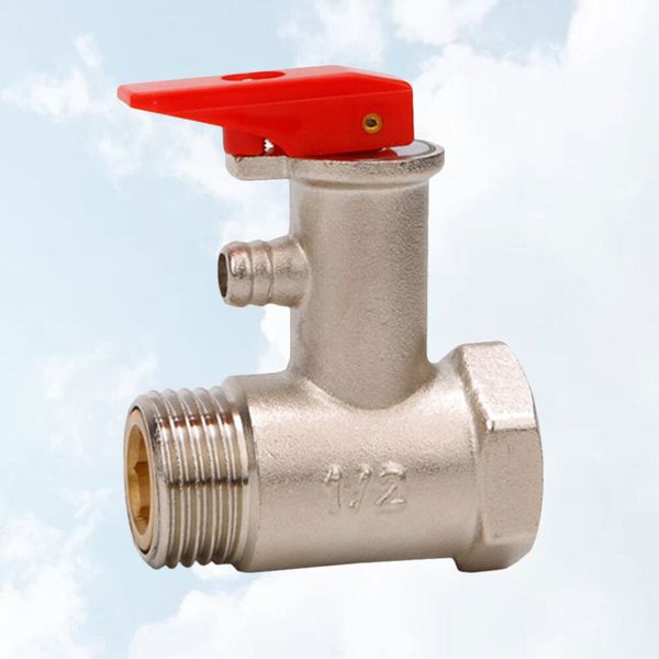 High Pressure Shower Heads Safety Valve Relief Nickel Plated Water Heater