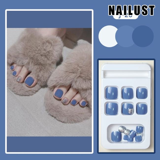 Toe Nails  [Set of 24] Nail Tips Nail Tips Nail Stickers False Nails False Nails Present Paste Nails Peelable Summer Nails Nail Supplies Nail Art Nail Parts NAILUST