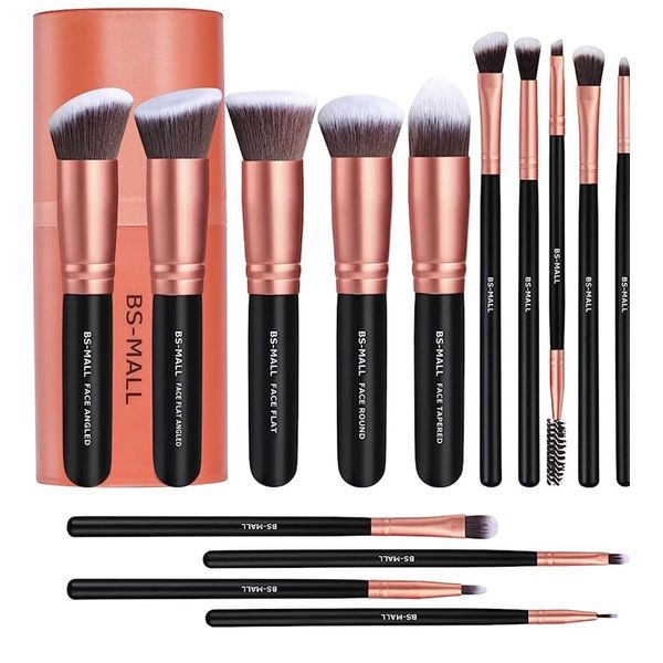 Makeup Brushes BS-MALL Premium Synthetic Foundation Powder Concealers Eye-14 Pcs