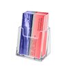 SOURCEONE.ORG Premium Vertical Clear Business Card Holder, Slant Back 10 Pack