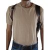 Barsony Brown Leather Vertical Cross Harness Shoulder Holster for RUGER LCR 38, 357 right