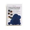 Pro-Fix Down Jacket Repair Patches - Easy to Use, Pre-Cut, Self-Adhesive, Waterproof, Tear-Resistant Rip-Stop Nylon Fabric for Jackets & Clothing - Dark Blue