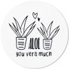 JUNIWORDS Mauspad Mousepad, Rund, Aloe You Vera Much