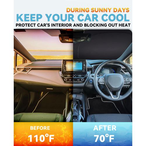 Sunshade for 2022 2023 2024 2025 2026 Nissan Frontier 2Dr 4Dr KingCab CrewCab Pickup Accessorie Windshield Sun Visor Cover for Frontier Front Window Shield Protect Car from Sun Ray