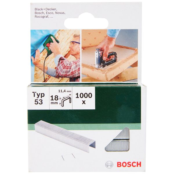 Bosch 2609255824 18mm Type 53 Fine Wire Staples (Pack of 1000)