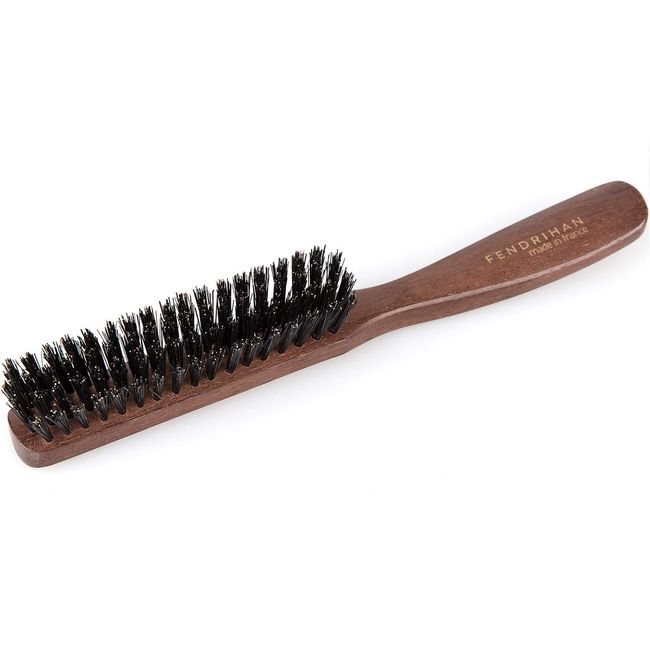 Fendrihan 4 Row Bubinga Wood Hairbrush with Boar Bristles 8 Inches (Made in France)