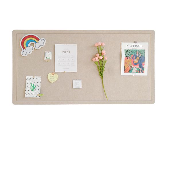 Foldable Large Felt Bulletin Board - 36'' x 18'', Decorative Picture Framed Display Board with 35 Rose Pins for School, Home, Kitchen & Office Walls