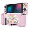 eXtremeRate PlayVital Switch Console Back Cover, NS Joycon Handheld Controller Detachable Protector Hard Shell Customized Dockable Protective Case for Switch [Animals Party]
