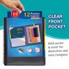 H4D 12 Pocket Poly Project Organizer, Spiral Multi Pocket Folder Organizer with Pockets, Multi-Subject Folder Notebook, Letter Size