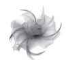 Lurrose Mini Fascinator Hair Clips with Feather Flower Feather Barrettes Hair Snap Hair Pins for Women