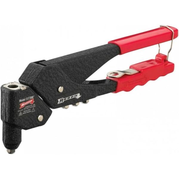 Arrow RHT300 One-Handed Swivel Rivet Tool, Manual Riveter for Metal, Fabric, Leather, and Auto Repair, Uses 1/8-Inch, 3/16-Inch, 5/16-Inch Rivets