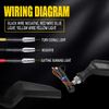 4X Black Motorcycle LED Turn Signals Running Light Amber+Blue Blinker Universal