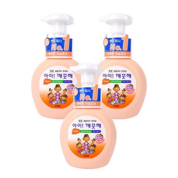 [JQ] Baby Hand Wash Hand Wash I Clean Container Foam Soap Hand Sanitizer Moisture 250ml Peach Scent - 3ea