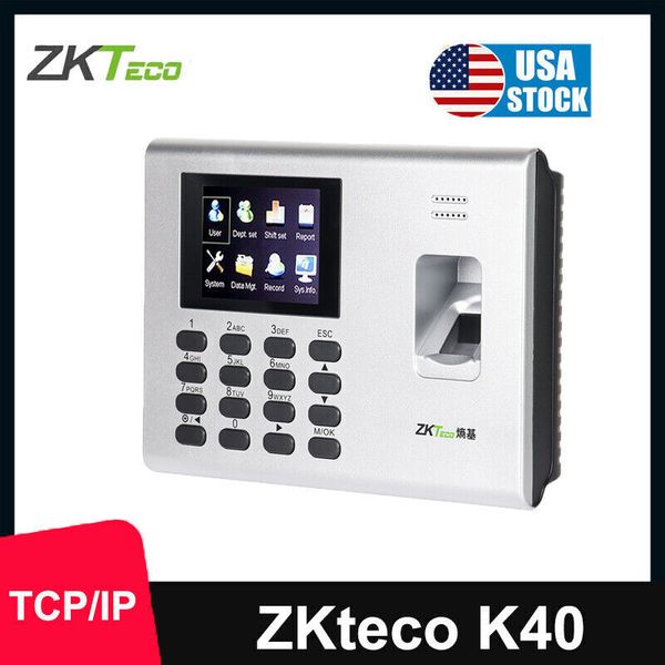 ZKTeco K40 USB Biometric Fingerprint Time Attendance System Built-in Battery US