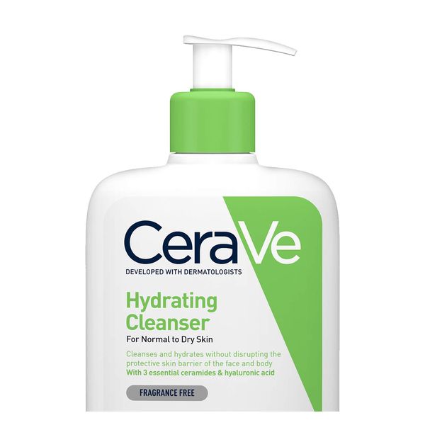 CeraVe Hydrating Cleanser for Normal to Dry Skin 473ml with Hyaluronic Acid & 3 Essential Ceramides