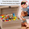 Zinc Alloy Soft Close Hinges - 2-Pack for Toy Boxes, Wooden Chests & Trunks