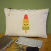 'Rocket Ice Lolly' Canvas Clutch Bag/Accessory Case (CL00044621)