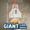 Chuckle & Roar Dinosaur Glow Floor Puzzle 50 Piece Kids Puzzle - Giant 2 x 3 Foot Glow in The Dark Preschool Puzzle - Large Pieces for Ages 4+ - Educational Dinosaur Puzzle for Screen Free Time