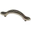 (5 Pack) 3 inch Leaf & Vine Pull Brushed Satin Pewter & Black