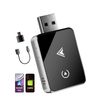 PARPAT 2 in 1 Wireless Apple CarPlay, Wireless Android Car Adapter Conversion from Wired to Wireless, Plug & Play