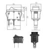 Rocker Switch On/Off 4-Pin, Black Rocker Switch, 6PCS Toggle Switch AC 6A/250V 10A/125V, 2 Position Rectangle Embedded Boot Switch,Rocker Switch Built-in Switch