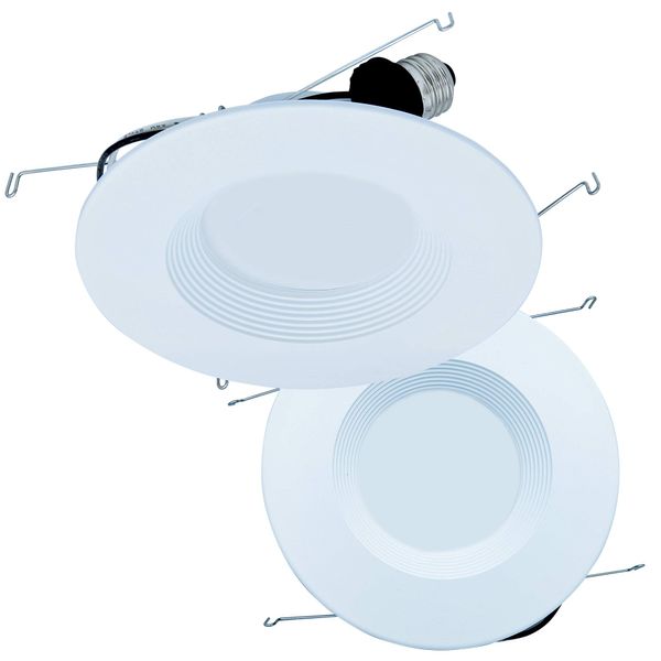 AH Lighting Retrofit Kit Baffle Reflector Trim, 6 Inch Dimmable LED 5CCT Downlight Recessed Lighting, 14 Watt, 1000 Lumens, ES Qualified, UL Listed