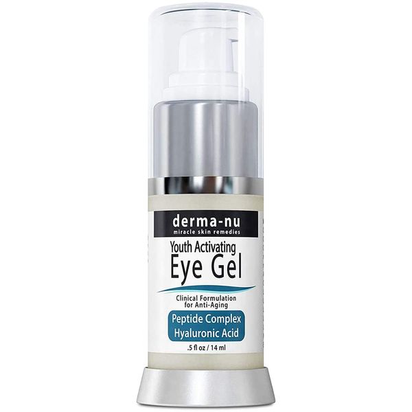 Eye Gel Anti-Aging Cream - Treatment for Dark Circles, Puffiness, Wrinkles and Fine Lines - Hyaluronic Acid Formula Infused Serum with Aloe Vera & Jojoba for Ageless Smooth Skin 5 oz