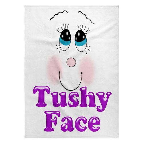 3dRose 22x30 Bath Hand Pool Towel - Cute and Funny Tushy Face Design Funny and Humorous Designs