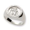 LoveSilver - Sterling Silver Mens St Christopher Ring In Gift Box - Size V
