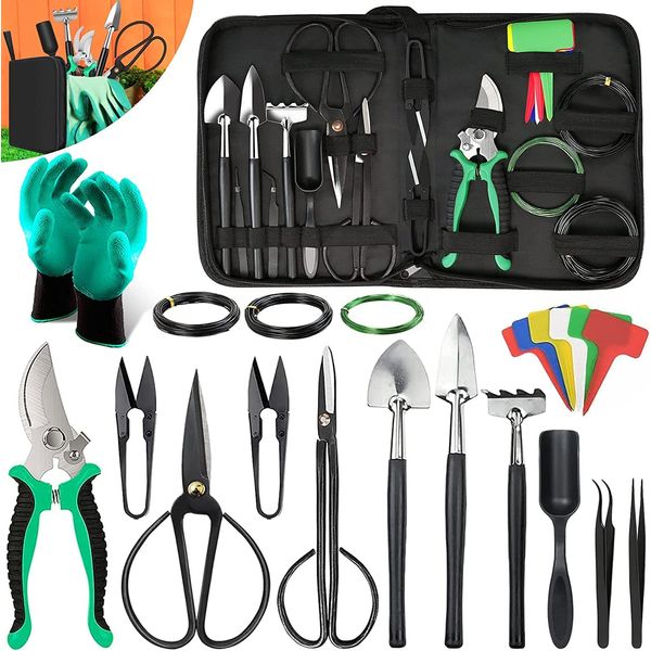 Bonsai Tools Kit 24 PCS Bonsai Tree Kit Tools Beginners Bonsai Tool Set Bonsai