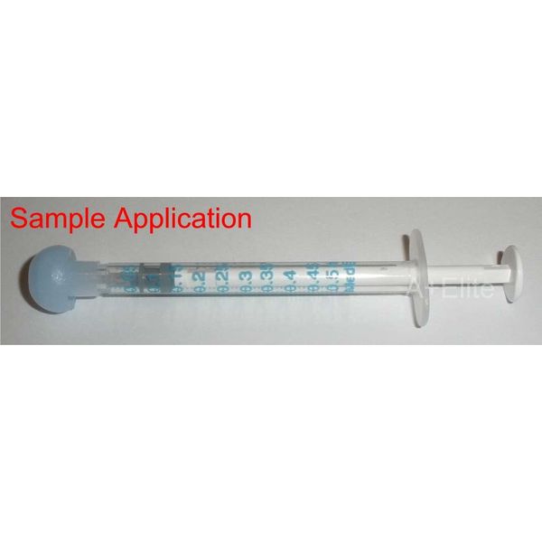 BAXA ExactaMed Oral Liquid Medication Syringe 0.5cc/0.5mL 100/PK Clear Medicine Dose Dispenser with Cap Exacta-Med BAXTER Comar Latex Free