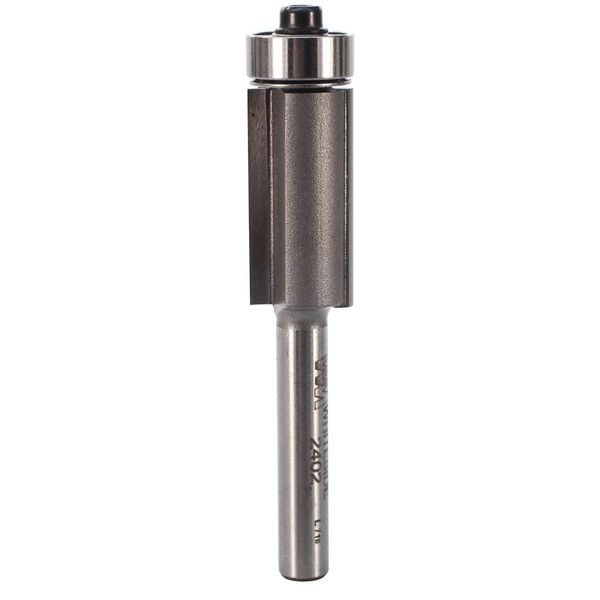 WHITESIDE PART #2402 CARBIDE-TIP FLUSH TRIM 2 FLUTE ROUTER BIT W/BEARING 1/2 DIA X 1" CL X 1/4" SHANK