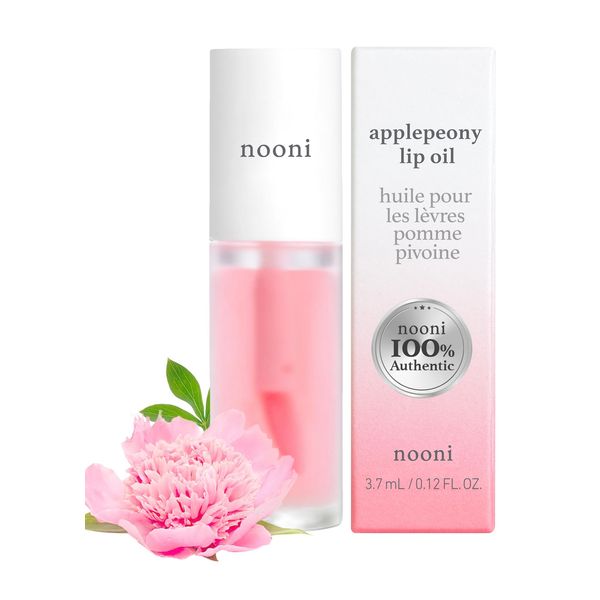 NOONI Koreanisches Lippenöl – Apfelpfingstrose, Geschenk, Langanhaltend, Feuchtigkeitsspendend, Auffüllend, Revitalisierend für trockene Lippen, Wasserdicht, kein Abziehen, Koreanische Lippentönung