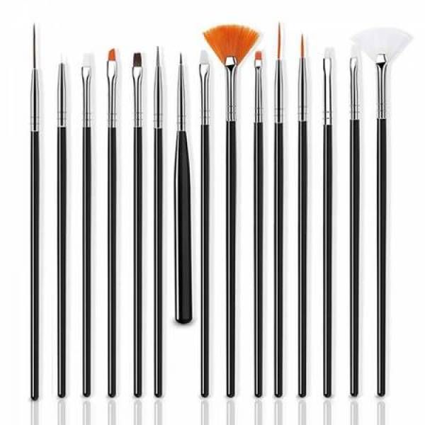 Gel nail art brush brush material set of 15 DD-11803 Nail art brush Nail art materials Nail tools Gel nail brush_MC