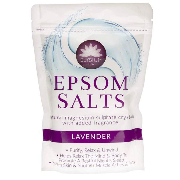 Lavender Elysium Spa Epsom Bath Salts Natural Magnesium Sulphate Perfume Purify Relax Unwind 450g