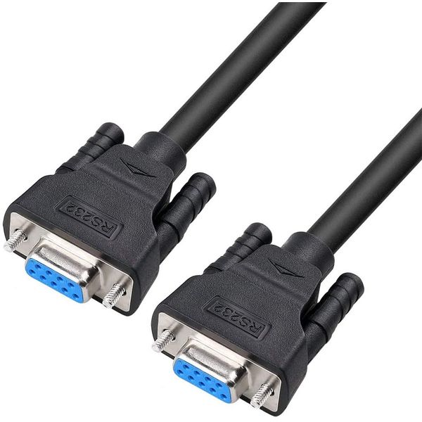 DTECH RS232C Serial Cable 1.5m Crossover Cable Null Modem Cable D-Sub9 Pin Female to D-Sub9 Pin Female DB9 Null Modem Cable